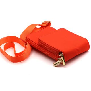 Recycled Nylon Vibrant Orange Phone Bag by Peace of Mind